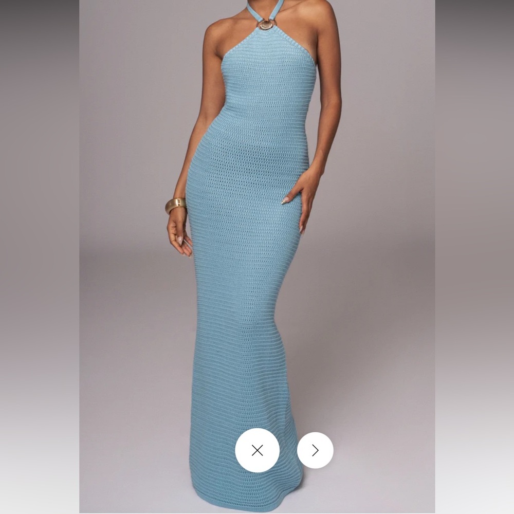 Aqua Overseas Halter Maxi Dress - JLUX Label, Size M